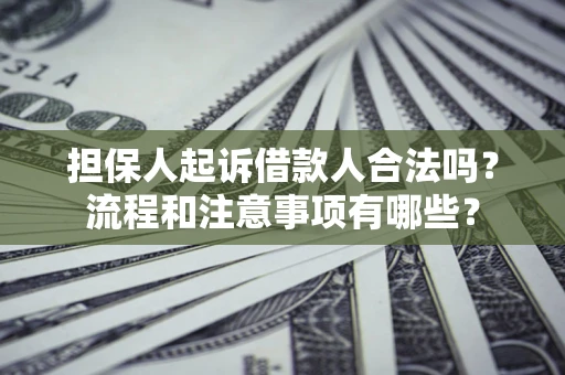 北京担保人起诉借款人合法吗？流程和注意事项有哪些？